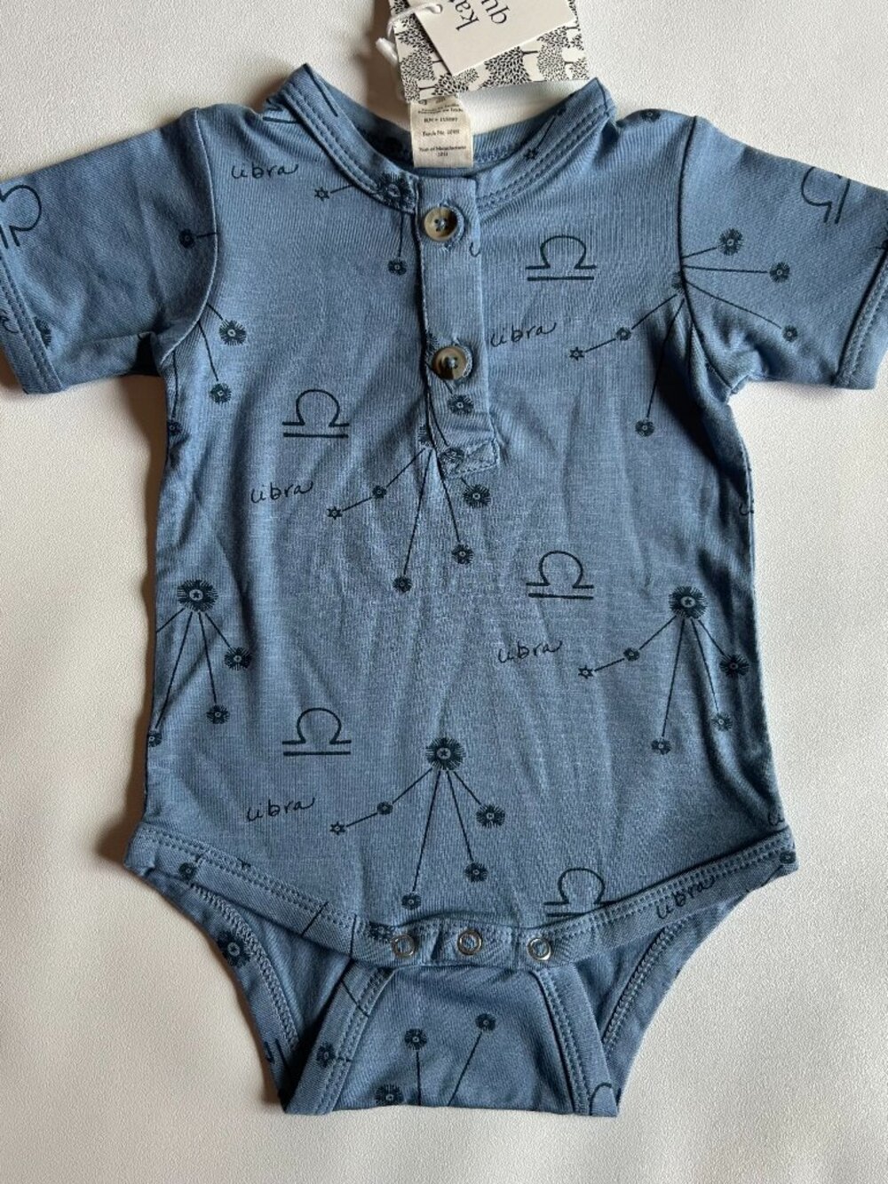 NWT Kate Quinn Libra Zodiac Bamboo Bodysuit 0–3M
